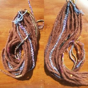 super long boho crochet thick brown dreadlocks